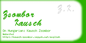 zsombor kausch business card